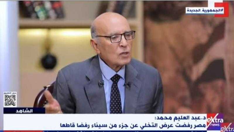 عبد العليم محمد: المجتمع الدولي اهتم بإسرائيل على حساب فلسطين في قرار التقسيم
