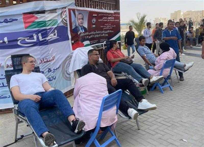 انطلاق حملات للتبرع بالدم في مراكز شباب الأقصر لدعم الأشقاء الفلسطينيين