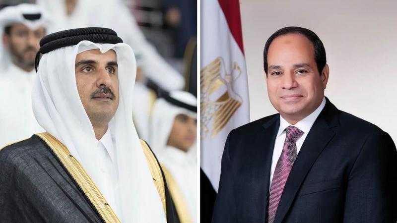 الرئيس السيسي وأمير قطر يتبادلان التهاني بمناسبة حلول عيد الفطر المبارك