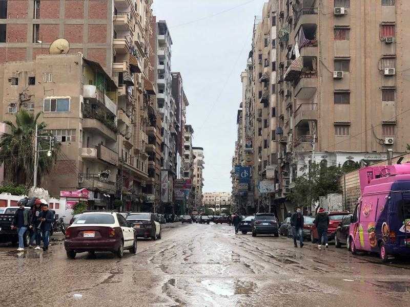 سقوط أمطار وانخفاض في درجات الحرارة بالمنصورة