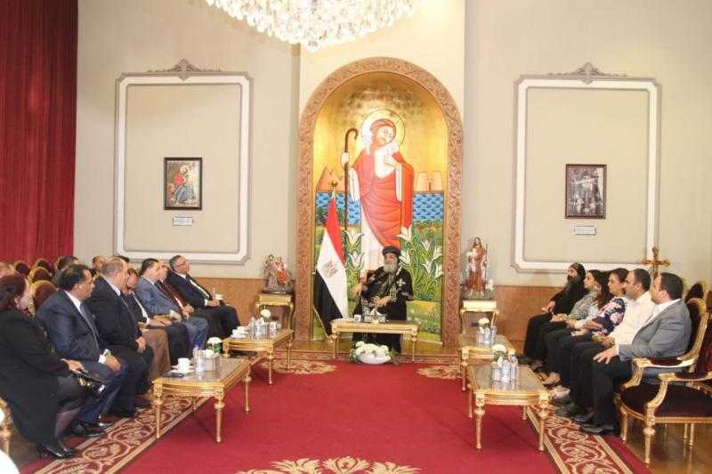 المرشح الرئاسي عبد السند يمامة يلتقي بالبابا تواضروس الثاني