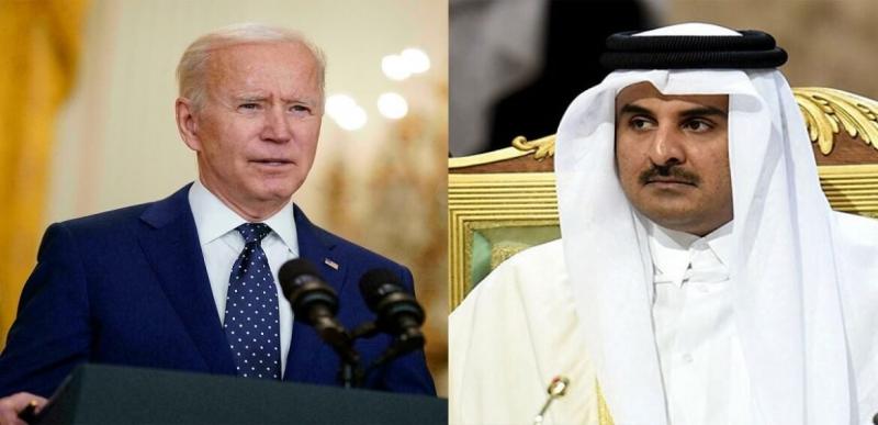 أمير قطر والرئيس الأمريكي يبحثان تطورات الأوضاع في غزة