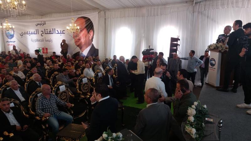 بدء فعاليات المؤتمر الجماهيري لحزب مستقبل وطن بكفر الشيخ لدعم وتأييد الرئيس السيسي