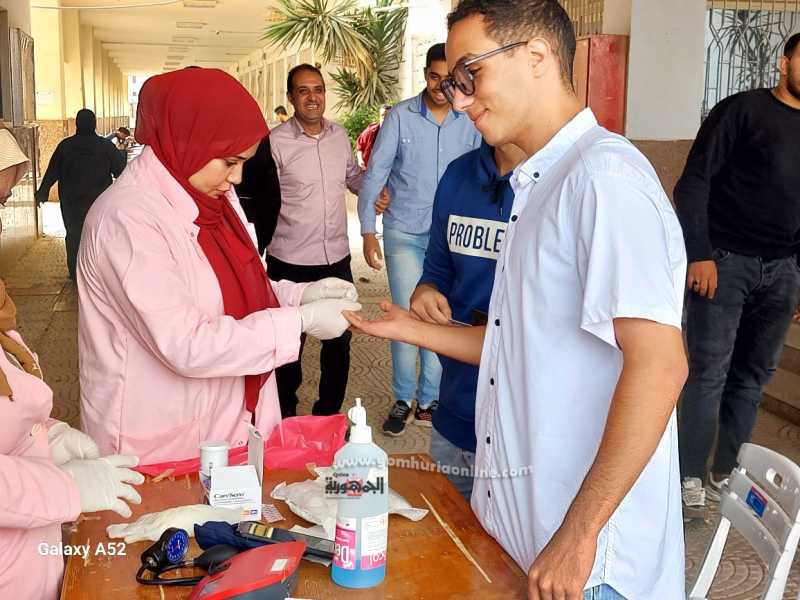 جامعة السادات تطلق حملة للتبرع بالدم تضامنا مع الأشقاء في فلسطين