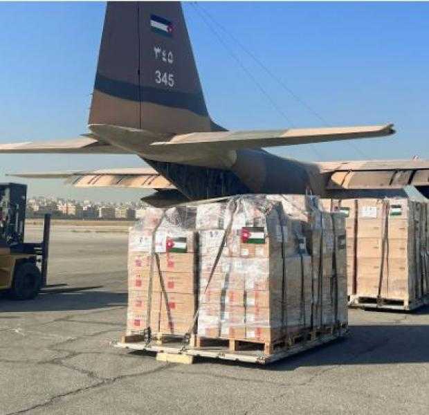 إغاثة غزة.. الأردن يرسل طائرة المساعدات الـ11 لمطار العريش