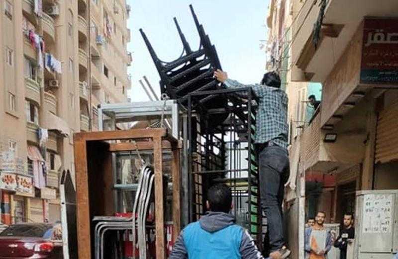 إزالة 168 إشغال طريق في مركز دمنهور بمحافظة البحيرة