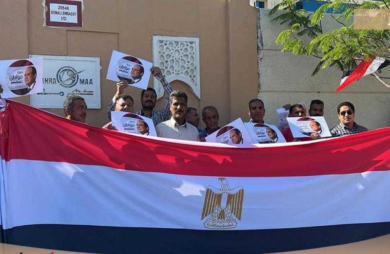 حملة المرشح عبدالفتاح السيسي ترصد مشاركات المصريين من الجاليات المصرية أمام مقارات لجانهم الانتخابية |صور