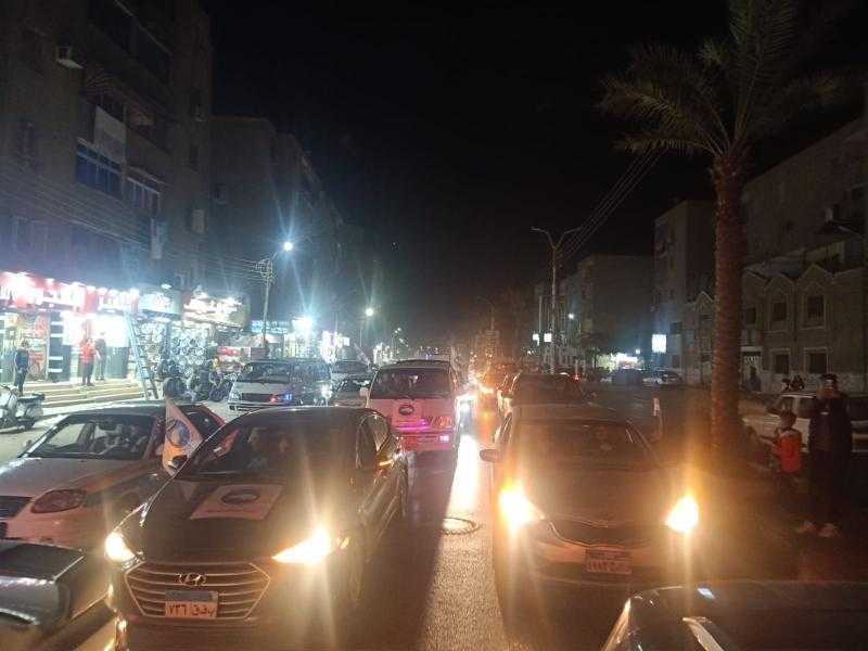 حزب مستقبل وطن ينظم مسيرة بالسيارات في بني سويف للحث على المشاركة في الانتخابات