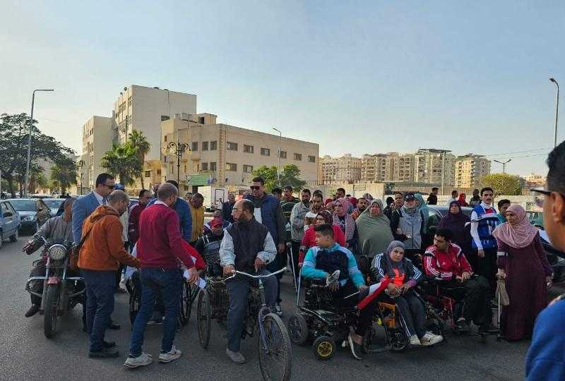 مسيرة حاشدة لذوي الاحتياجات الخاصة بالبحيرة للمشاركة في الانتخابات الرئاسية 2024| صور