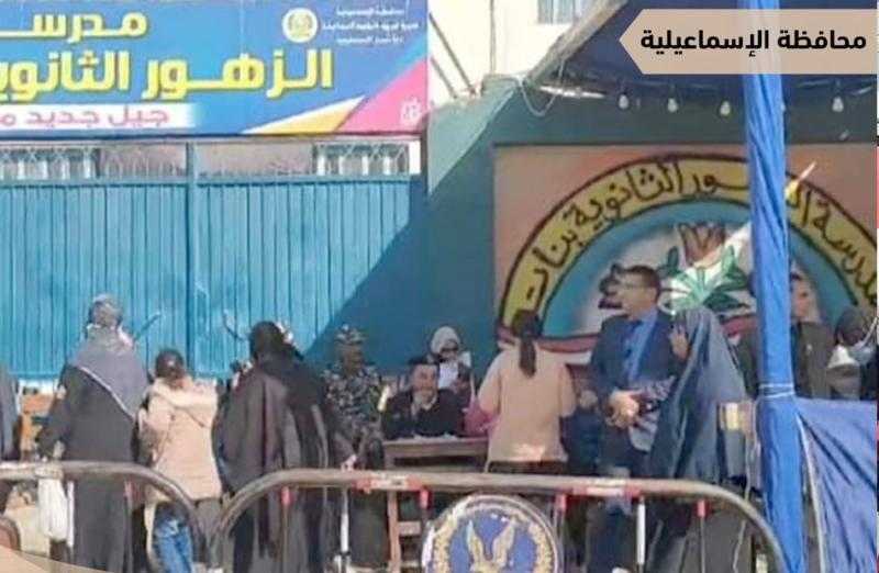 حشود الناخبين تتوافد على اللجان بالإسماعيلية في الانتخابات الرئاسية 2024