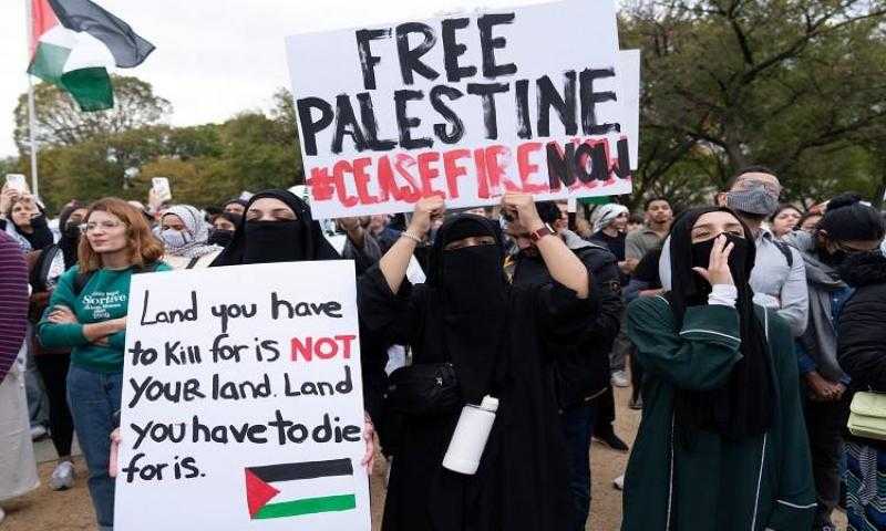 مسيرة جماهيرية في شيكاغو رفضا للعدوان الإسرائيلي على قطاع غزة