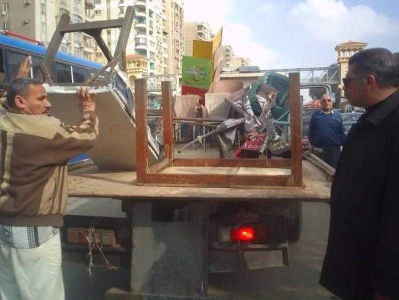 حملة مسائية لرفع الإشغالات بحي شرق مدينة نصر