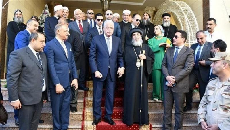محافظ جنوب سيناء يزور كاتدرائية السمائيين بشرم الشيخ للتهنئة بعيد الميلاد