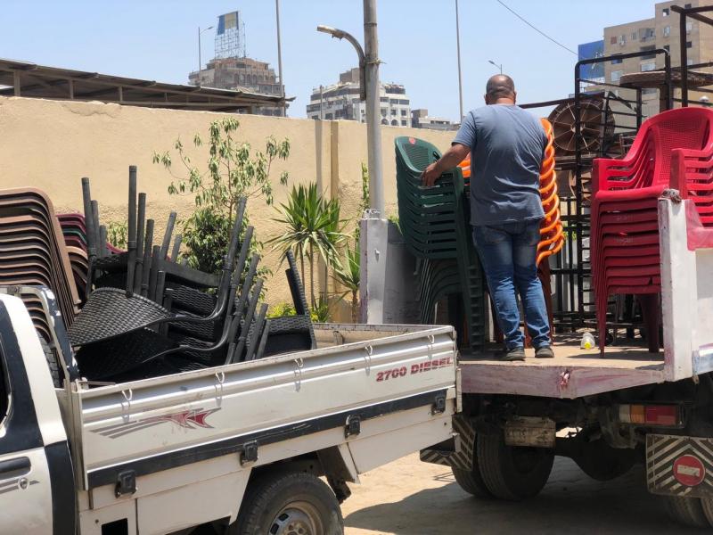 إزالة 89 إشغال طريق في مركز دمنهور بمحافظة البحيرة