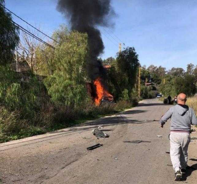 مسيرة إسرائيلية تستهدف سيارة في قرية حدودية جنوب لبنان