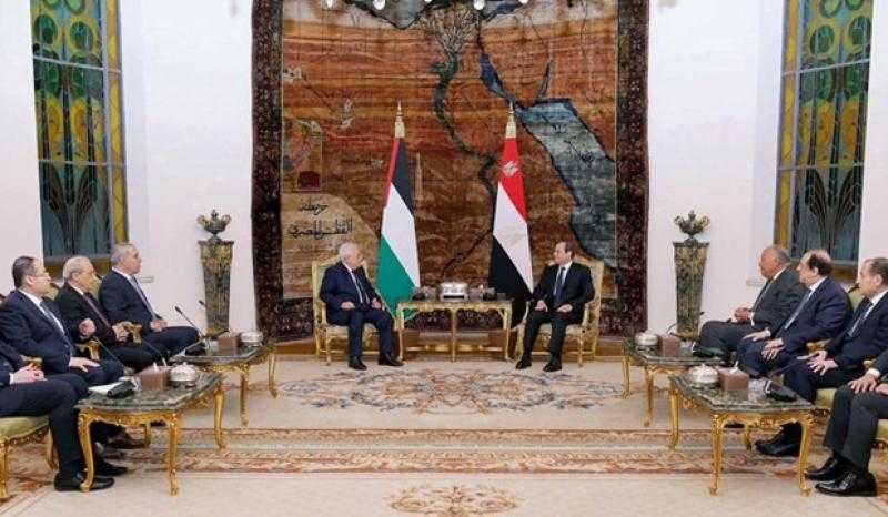 تفاصيل جلسة مباحثات موسعة بين الرئيس السيسي ونظيره الفلسطيني