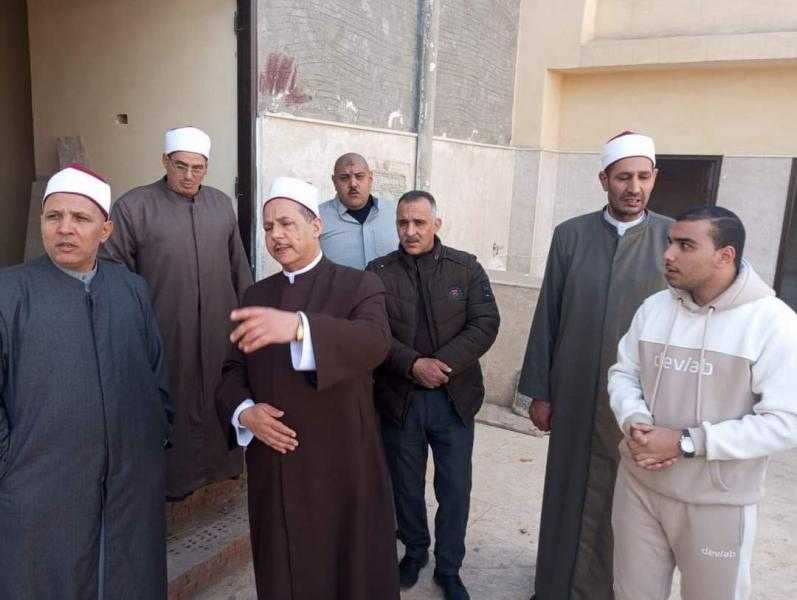 وكيل أوقاف كفر الشيخ يتفقد أعمال ترميم مسجد أبو غنام الأثري في بيلا.. صور