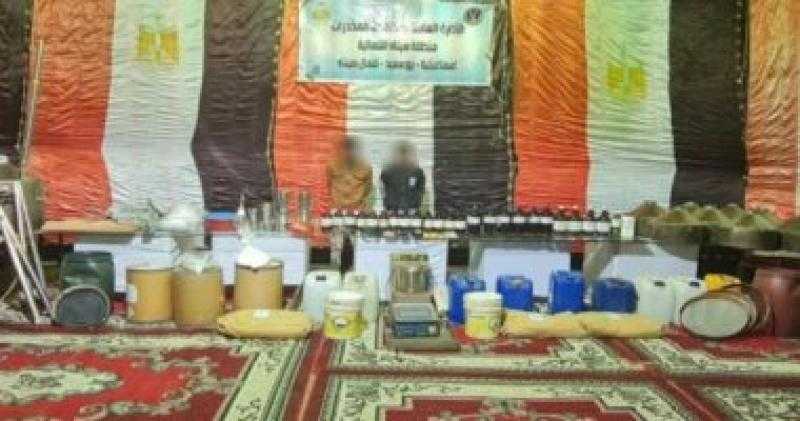 مداهمة وكر لتصنيع المخدرات وضبط حشيش بقيمة 150 مليون جنيه