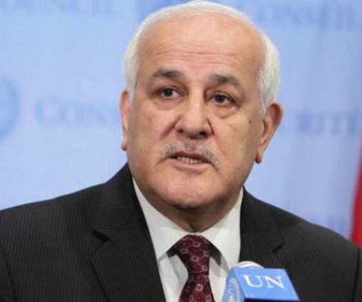 مندوب فلسطين الأممي يحث المجتمع الدولي على بذل الجهود لوقف كل جرائم الاحتلال