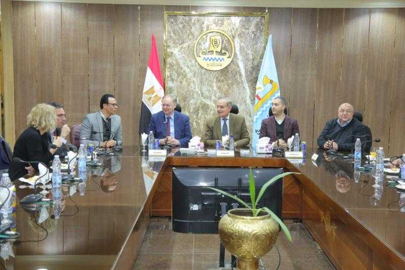 محافظ كفر الشيخ يستقبل سفراء الاتحاد الأوروبي لتفقد توسعات محطة معالجة المياه بمطوبس