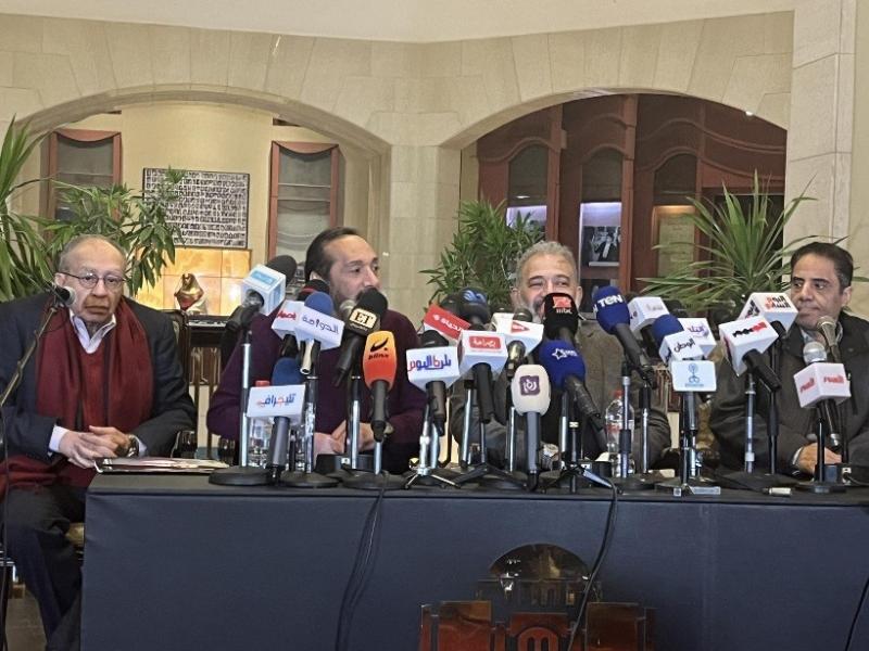 بدء المؤتمر الصحفي لفعاليات المشروع الفني 100 سنة غنا للفنان علي الحجار