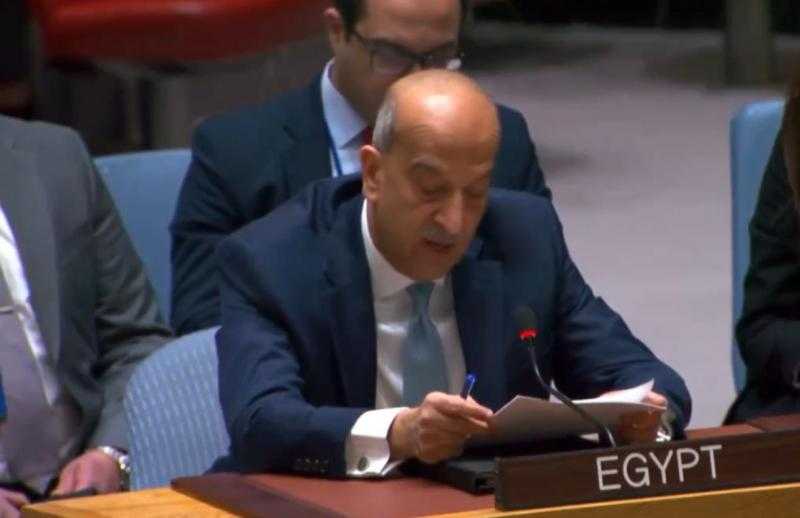 مندوب مصر بمجلس الأمن يدين ازدواج المعايير الأمريكي ولجوءها لـ”الفيتو” ضد وقف النار في غزة