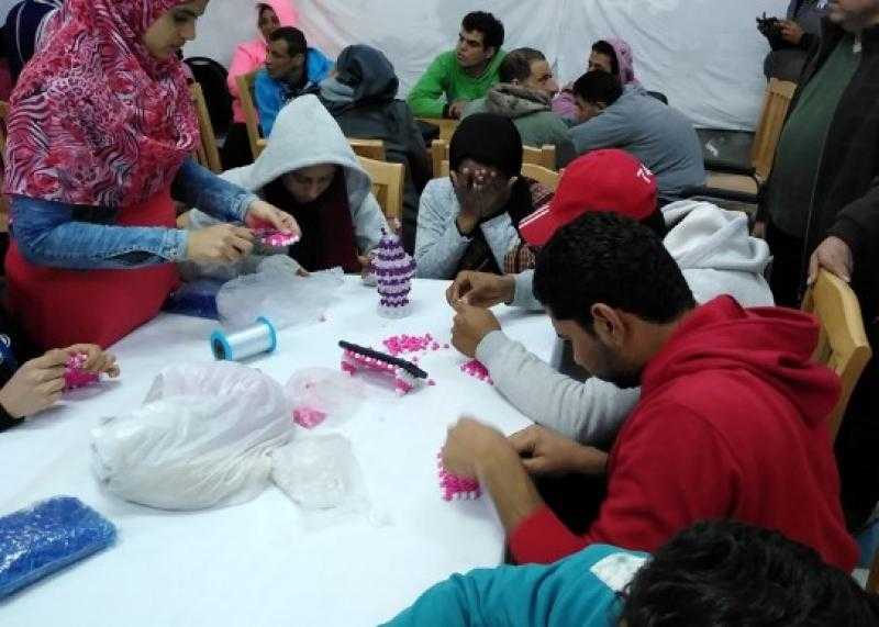 ورشة مشغولات حرفية لتدريب ذوي الهمم في مركز شباب أكتوبر ببورسعيد