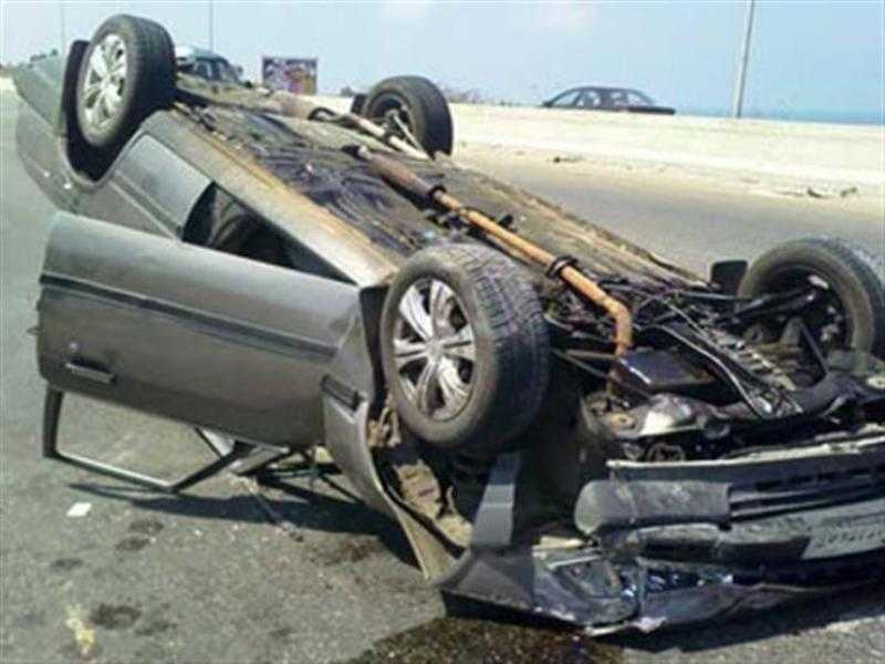 مصرع تاجر فاكهة إثر انقلاب سيارته في جنوب بورسعيد