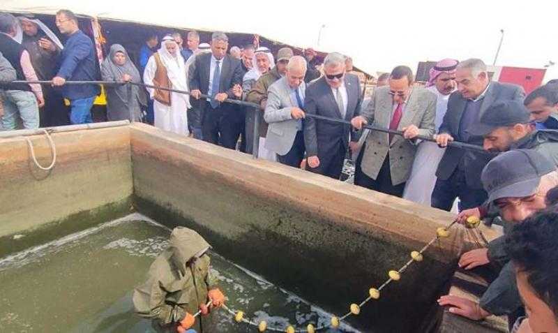 محافظ شمال سيناء ومدير حماية وتنمية البحيرات يفتتحان الصيد بمزرعة أم شيحان السمكية