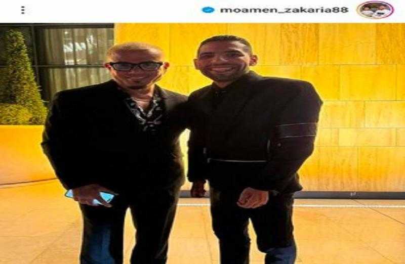 عمرو دياب رفقة مؤمن زكريا في أحدث ظهور له من السعودية