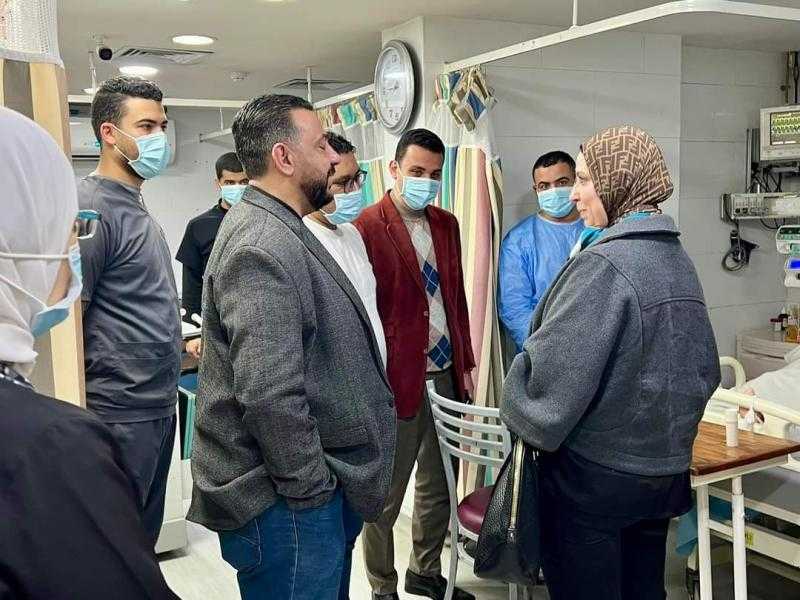 وكيل صحة الإسكندرية تزور أحمد رفعت لاعب فيوتشر لمتابعة حالته الصحية