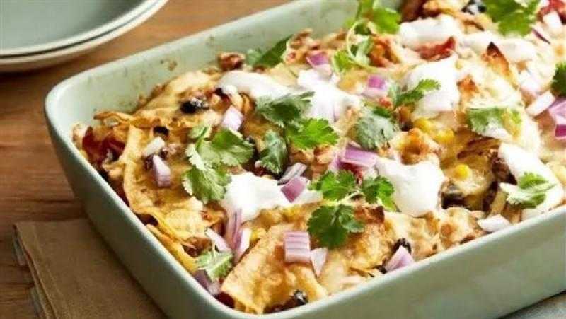 طريقة عمل صينية دجاج بالتورتيلا