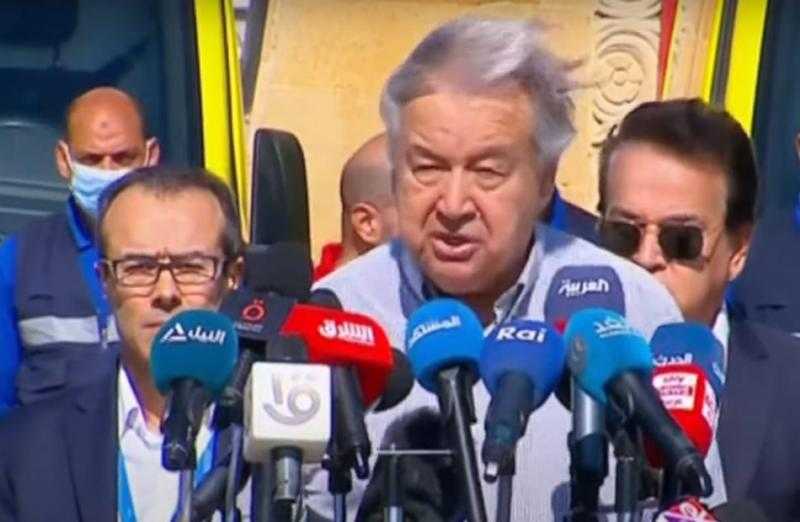 جوتيريش: جئت إلى معبر رفح فى شهر رمضان لمشاركة المعاناة مع أهالى غزة