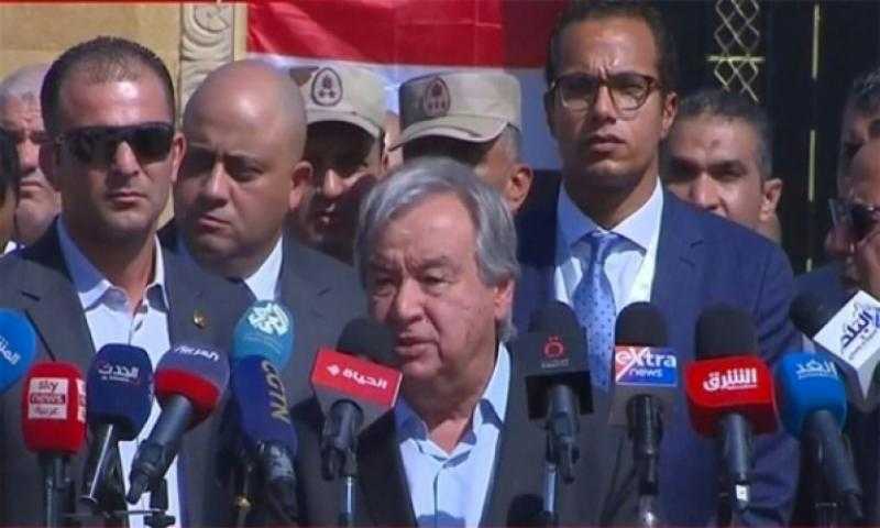 جوتيريش: نقدر بعمق التعاون المصرى من أجل دعم الشعب الفلسطينى فى غزة