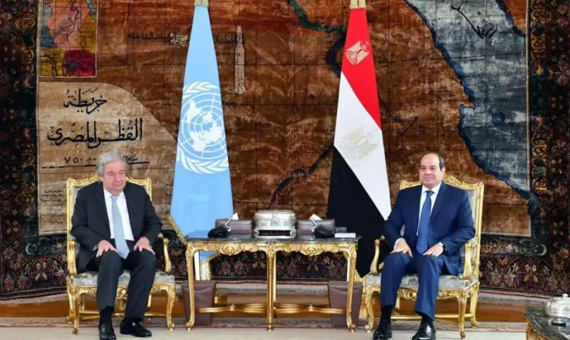 الرئيس السيسى و”جوتيريش” يحذران من أي عملية عسكرية فى رفح الفلسطينية