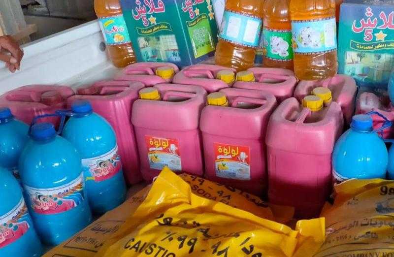 تموين البحيرة: ضبط منظفات مجهولة المصدر في شبراخيت