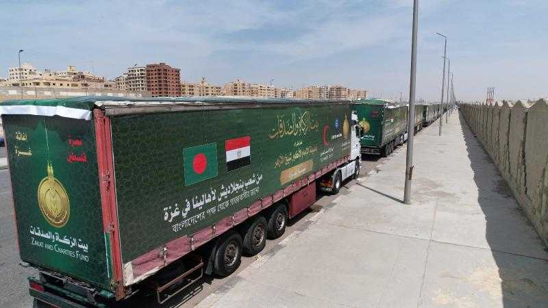 بتوجيهات شيخ الأزهر.. بيتُ الزَّكاة والصَّدقات المصري يطلق القافلة السادسة لإغاثة غزة