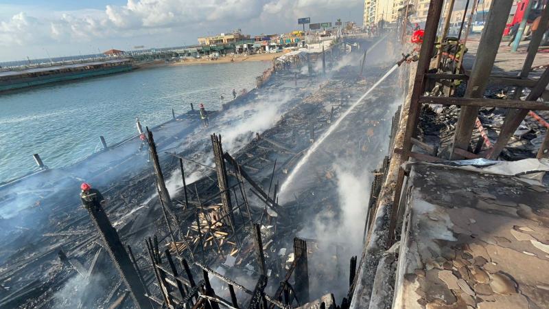 النيران تلتهم نادي الصيادلة بالإسكندرية قبل افتتاحه رسميًا
