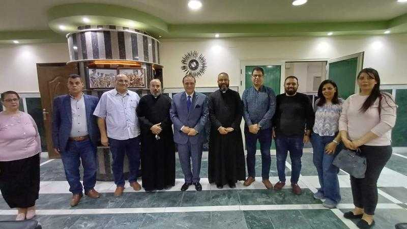 وفد كنائسي يهنئ رئيس ملوي بالمنيا بعيد الفطر المبارك