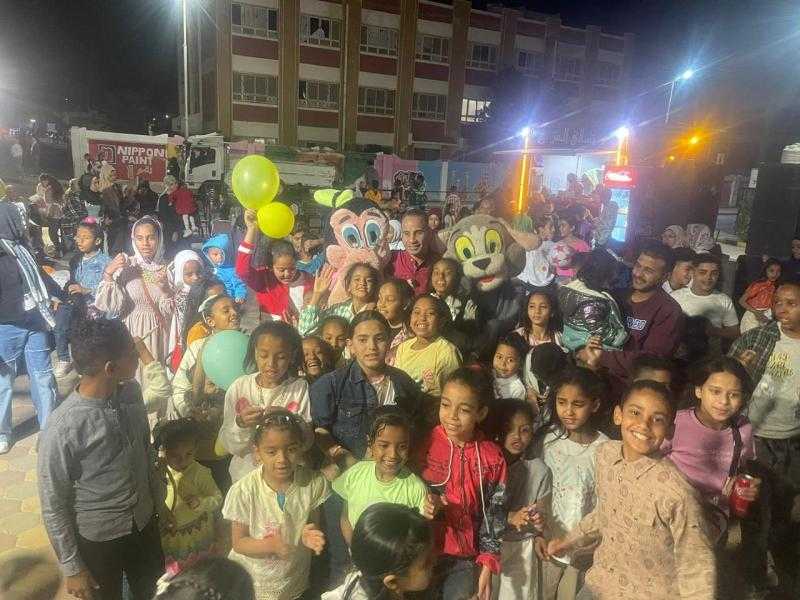 حزب المصريين ينظم احتفالية برأس غارب للأطفال في أول أيام عيد الفطر