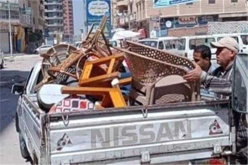 إزالة 288 إشغال طريق في مركز دمنهور بالبحيرة