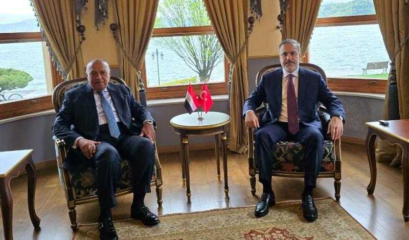 وزير الخارجية يعقد جلسة مباحثات مغلقة مع نظيره التركي