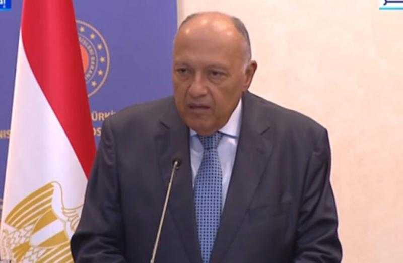 شكري: استمرار الحرب على غزة وتهجير الفلسطينيين من أراضيهم أمر مرفوض