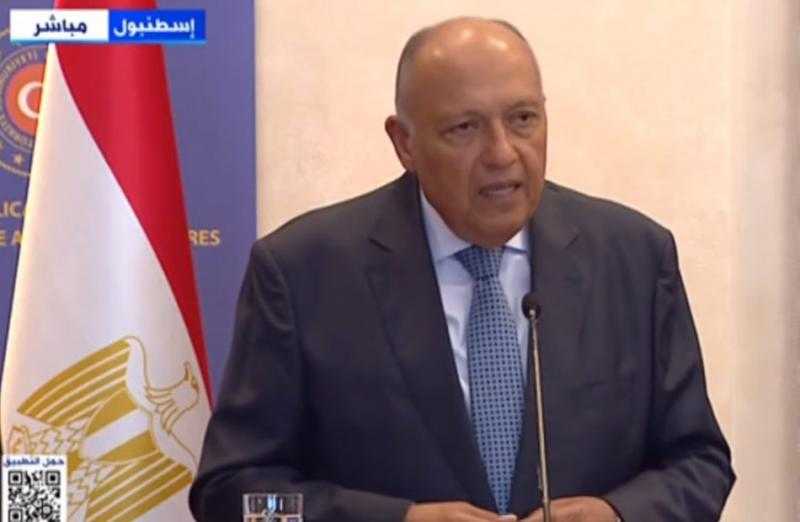 شكري: نهدف للارتقاء بالعلاقات السياسية مع تركيا بما ينعكس إيجابا على المنطقة