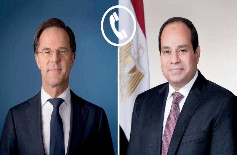 الرئيس السيسي و«مارك روته» يتوافقان على أهمية ضمان نفاذ المساعدات الإنسانية بشكل كاف لقطاع غزة