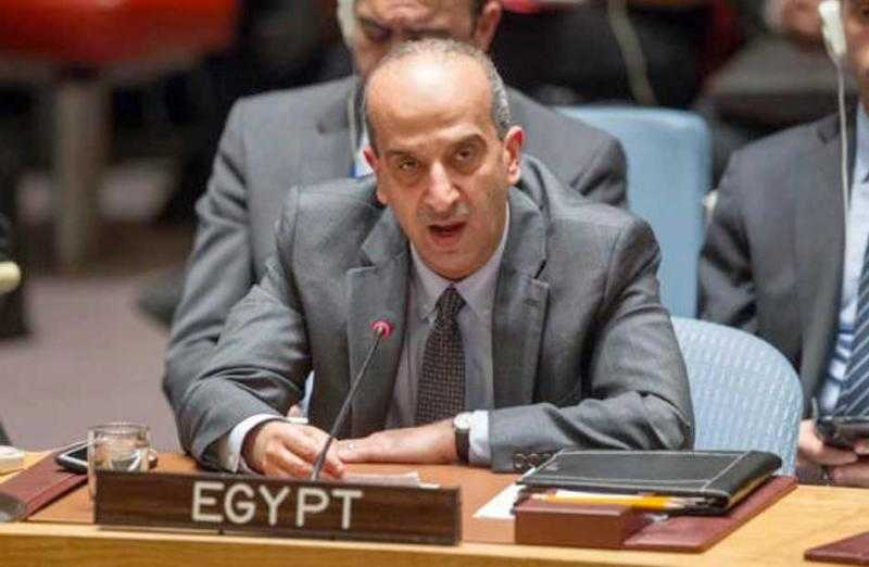 مندوب مصر بالأمم المتحدة يطالب بالامتثال للقرارات الدولية بوقف تسليح إسرائيل
