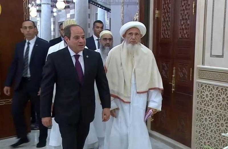 الرئيس السيسي يفتتح مسجد السيدة زينب رضي الله عنها بعد الانتهاء من أعمال الترميم