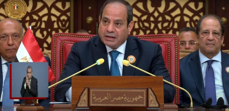 الرئيس السيسي: مصر تنخرط في محاولات جادة لإنقاذ المنطقة من السقوط في الهاوية