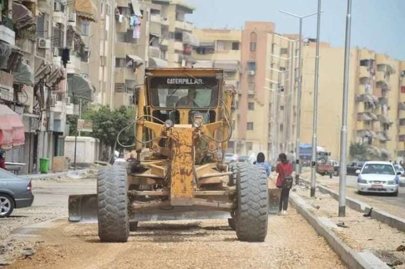 جانب من أعمال الرصف