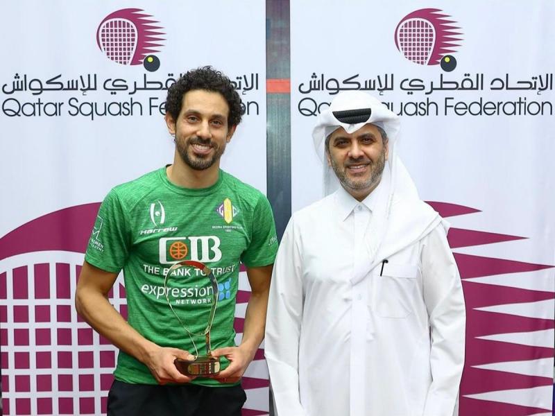 طارق مؤمن يتوج بطلا لبطولة قطر الدولية في الاسكواش